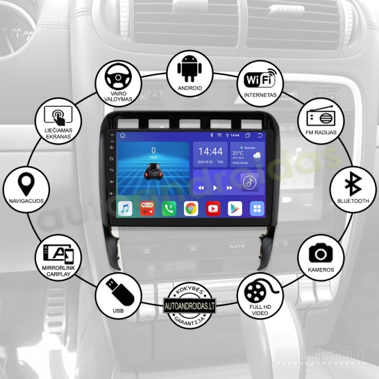 PORSCHE CAYENNE 2002-09 Android multimedia GPS/BT/WiFi/USB