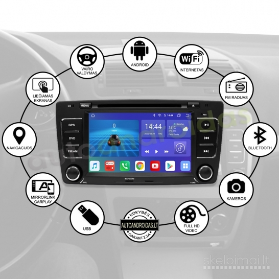 SKODA OCTAVIA Android multimedia USB/GPS/WiFi/Bluetooth/7"