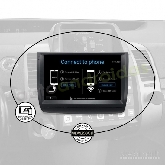 TOYOTA PRIUS 2003-12 Android multimedija USB/GPS/WiFi/Bluetooth/9"