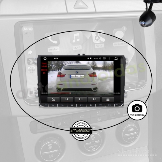 VW, SKODA, SEAT 2003-15 Android multimedija USB/GPS/WiFi/Bluetooth/9"
