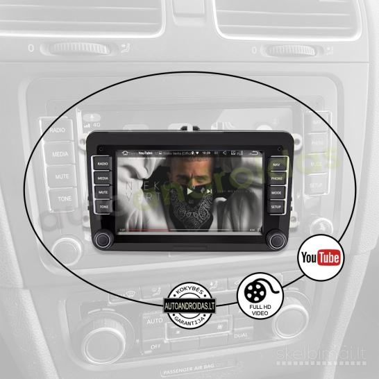 VW, SKODA, SEAT 2003-13 RNS510 Android multimedija USB/GPS/WiFi/Bluetooth/7"