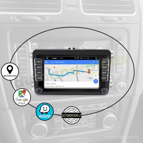 VW, SKODA, SEAT 2003-13 RNS510 Android multimedija USB/GPS/WiFi/Bluetooth/7"