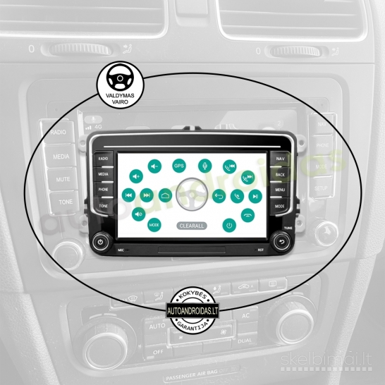 VW, SKODA, SEAT 2003-13 RNS510 Android multimedija USB/GPS/WiFi/Bluetooth/7"