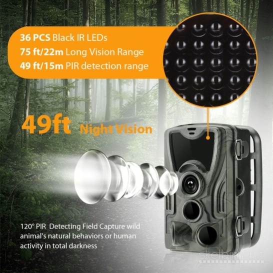 Nauja momentinė medžioklinė stebėjimo kamera 16MPX
