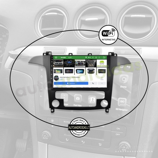 FORD S-MAX 2007-15 Android multimedija 2DIN magnetola navigacija