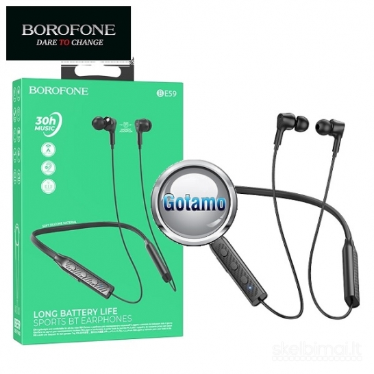 Bluetooth ausinės Borofone Sports 30h Music WWW.GOTAMO.LT