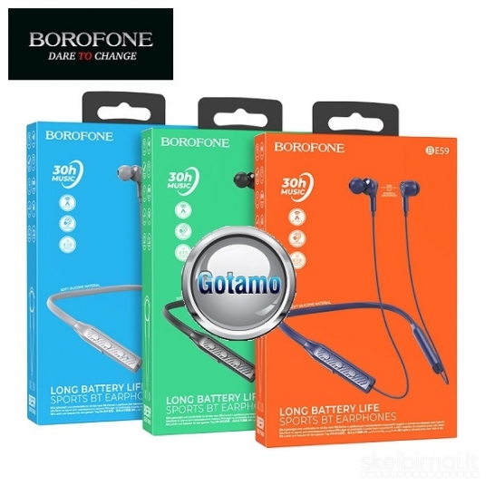 Bluetooth ausinės Borofone Sports 30h Music WWW.GOTAMO.LT