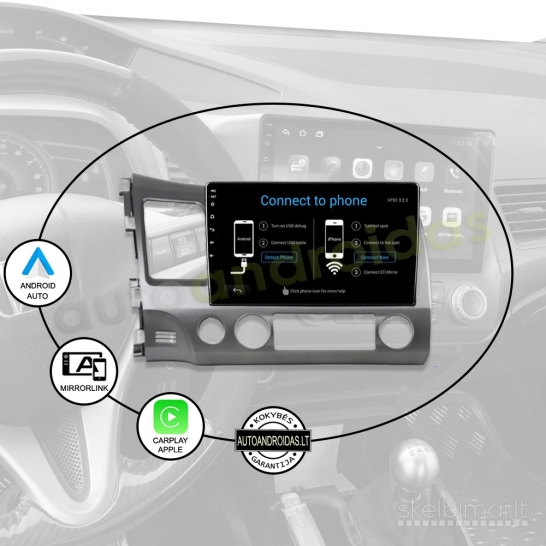 HONDA CIVIC 2005-12 Android multimedija navigacija 2DIN magnetola