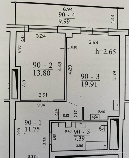 Parduodamas butas 19 aukšte Dragūnų g. 2 kambarių