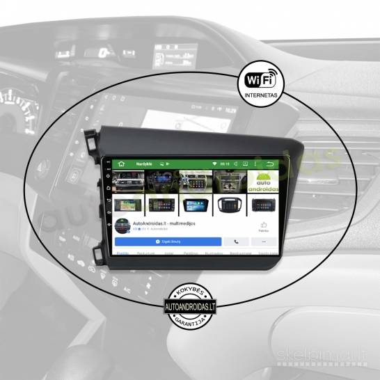 HONDA CIVIC 2012-15 Android multimedija navigacija 2DIN magnetola