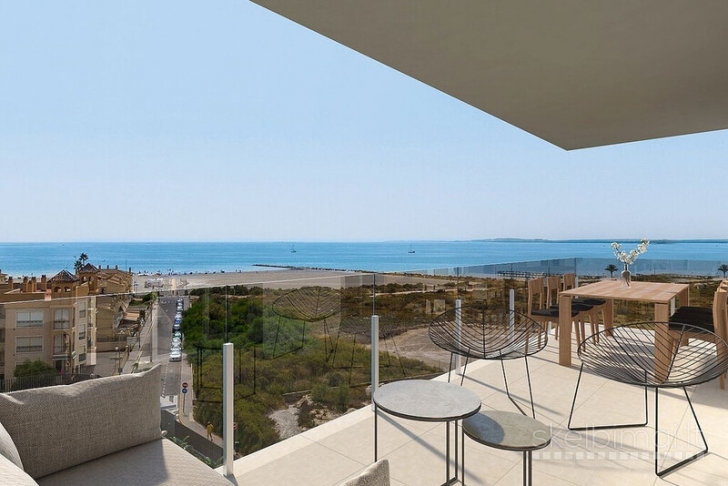 Naujas butas su vaizdais į jūrą Santa Pola.Ispanija