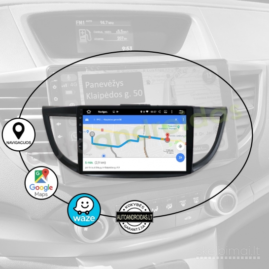 HONDA CRV 2012-18 Android multimedija navigacija 2DIN magnetola