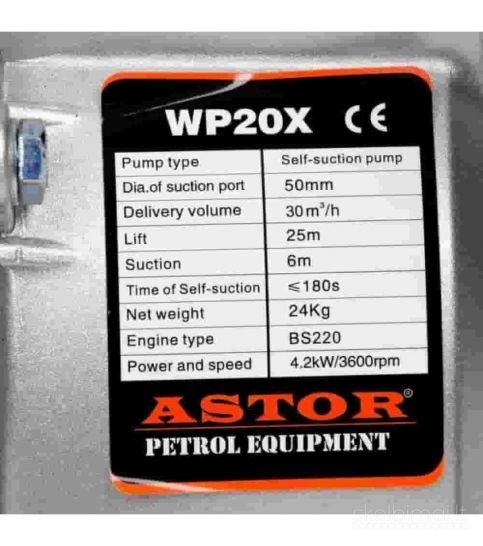 Benzininis vandens siurblys Wp-20x 7,5 AG