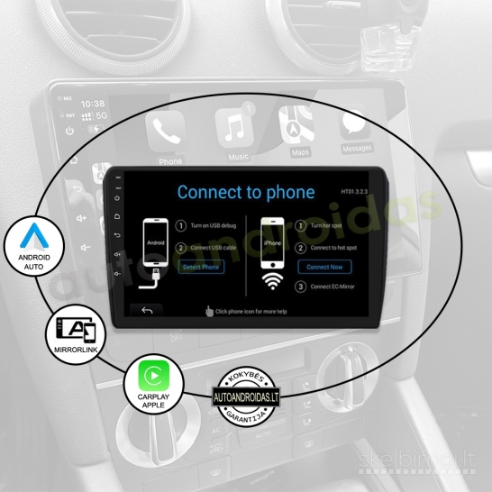 AUDI A3 2003-12 Android multimedija navigacija 2DIN automagnetola