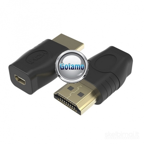 Micro HDMI lizdas į HDMI jungtis WWW.GOTAMO.LT