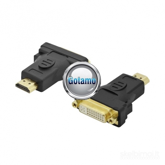 DVI-D (24+1) arba DVI-I (24+5) lizdas į HDMI jungtis WWW.GOTAMO.LT