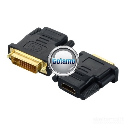 HDMI lizdas į DVI-I (dual link) 24+5 jungtis WWW.GOTAMO.LT