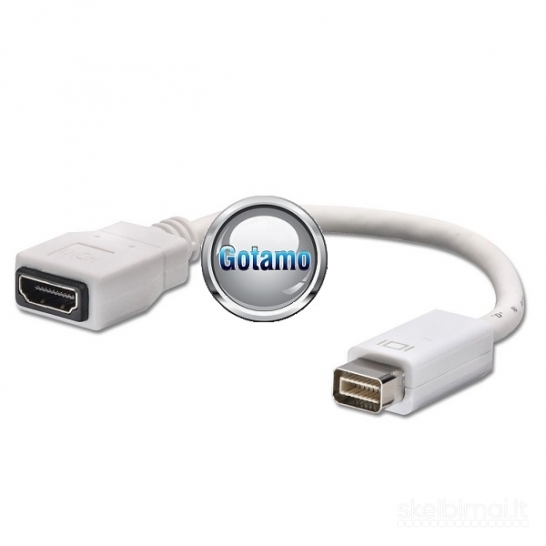 Mini DVI į HDMI lizdą laidas jungtis WWW.GOTAMO.LT