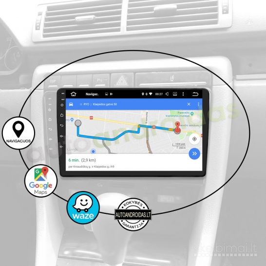 AUDI A4 (B6, B7) 2002-08 Android multimedija navigacija 2DIN auto magnetola