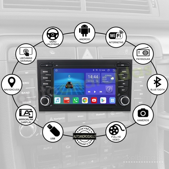 AUDI A4 2002-08 Symphony imit Android multimedija navigacija 2DIN auto magnetola