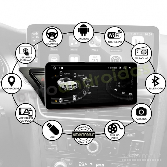 AUDI A4 B8 A5 2009-16 Android multimedija navigacija automagnetola