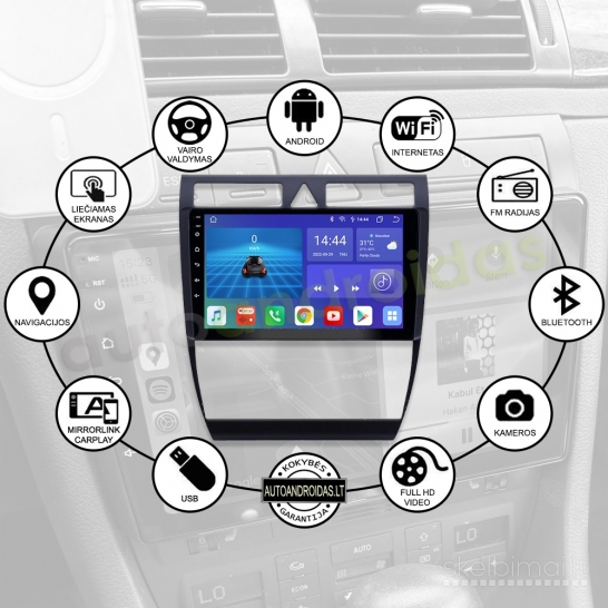 AUDI A6 1997-07 Android multimedija navigacija auto magnetola
