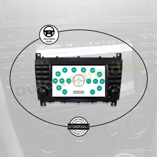 MERCEDES C W203 CLK W209 G W463 Android multimedija navigacija automagnetola