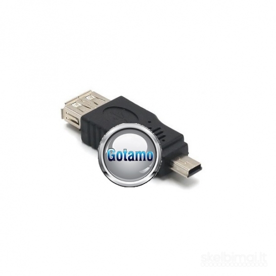 Mini USB į USB 2.0 lizdą jungtis OTG WWW.GOTAMO.LT