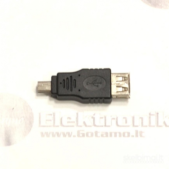 Mini USB į USB 2.0 lizdą jungtis OTG WWW.GOTAMO.LT