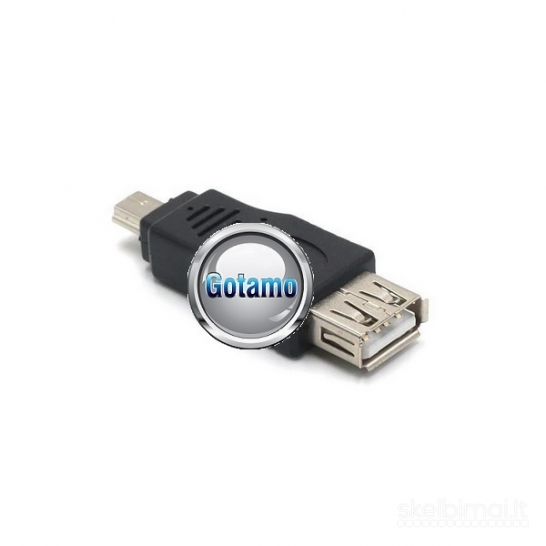 Mini USB į USB 2.0 lizdą jungtis OTG WWW.GOTAMO.LT