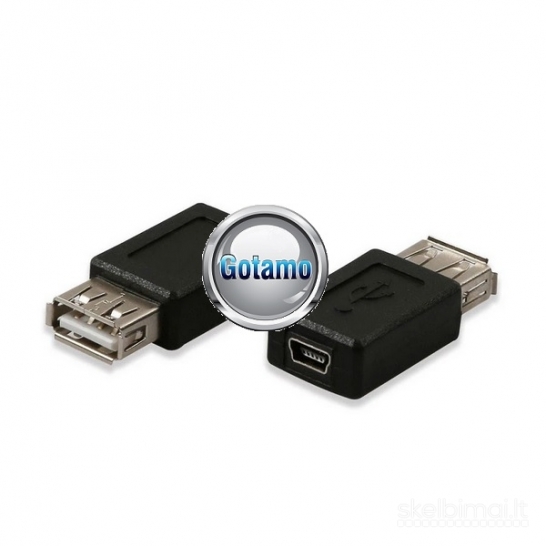 Mini USB lizdas į USB 2.0 lizdą jungtis WWW.GOTAMO.LT