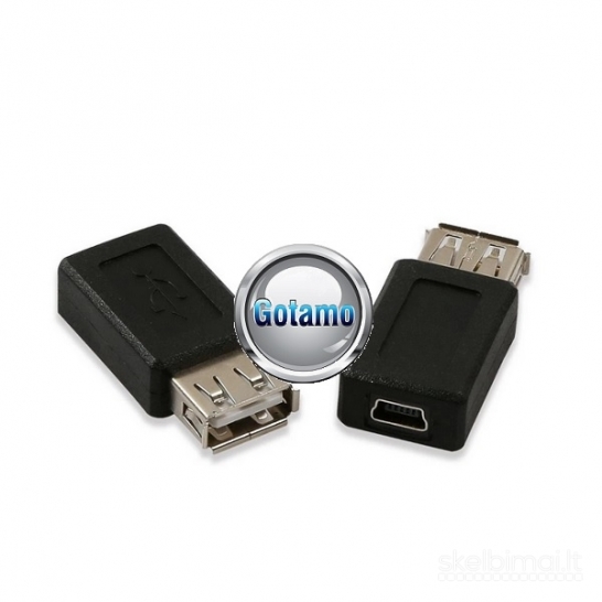 Mini USB lizdas į USB 2.0 lizdą jungtis WWW.GOTAMO.LT