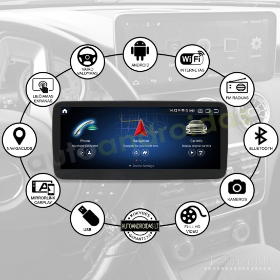 MERCEDES 2013-18 A W176 GLA X156 CLA C117 Android multimedija automagnetola