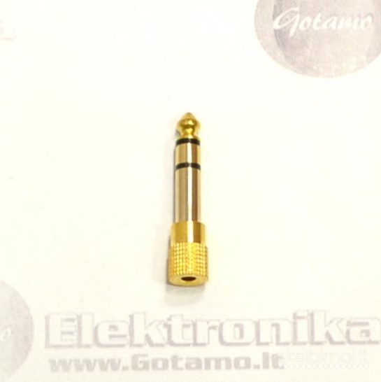 AUX 6.35mm į AUX 3.5mm lizdą jungtis WWW.GOTAMO.LT