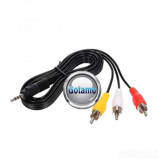 AUX 3.5mm į 3 RCA laidas 1.5 metro WWW.GOTAMO.LT