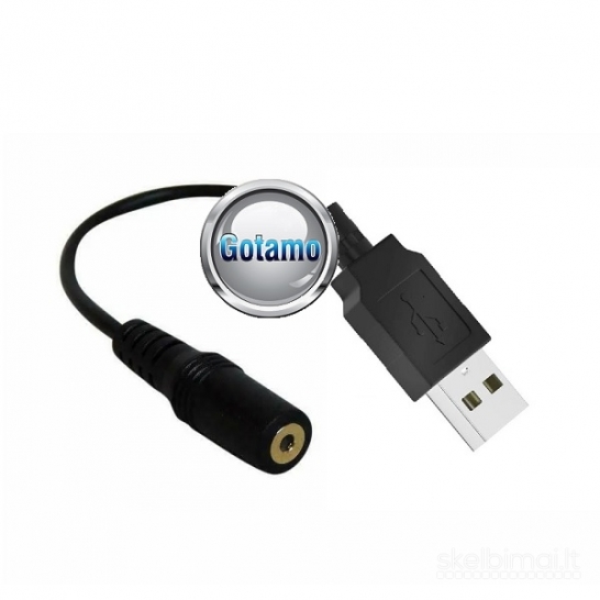 AUX 2.5mm lizdas į USB 2.0 jungtis laidas WWW.GOTAMO.LT