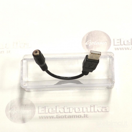 AUX 2.5mm lizdas į USB 2.0 jungtis laidas WWW.GOTAMO.LT