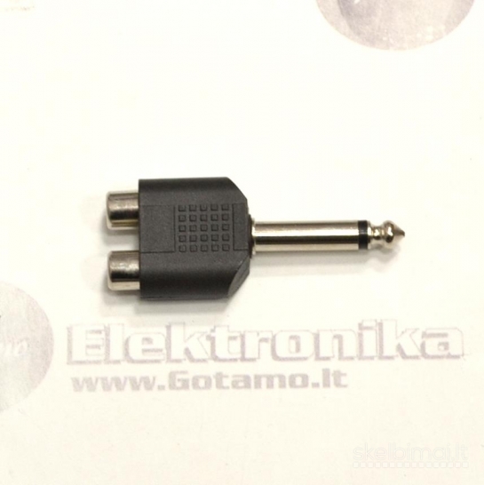 AUX 6.35mm į 2 RCA lizdus jungtis WWW.GOTAMO.LT