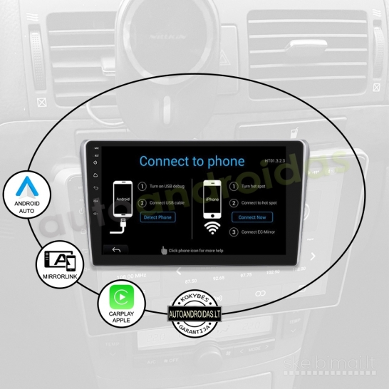 TOYOTA AVENSIS T25 2002-08 Android multimedija navigacija automagnetola