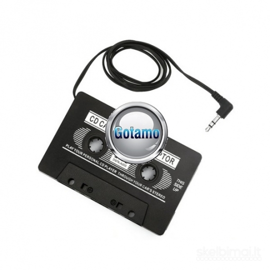 AUX 3.5mm į automagnetolos kasetę adapteris WWW.GOTAMO.LT