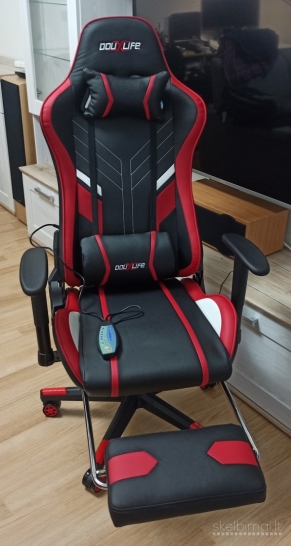 Nauja gaming kėde su masažo funkcija ergonomiška žaidimų ofiso ergnominė darbo