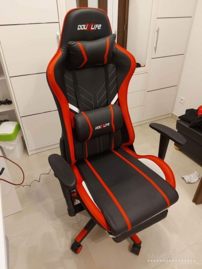 Nauja gaming kėde su masažo funkcija ergonomiška žaidimų ofiso ergnominė darbo