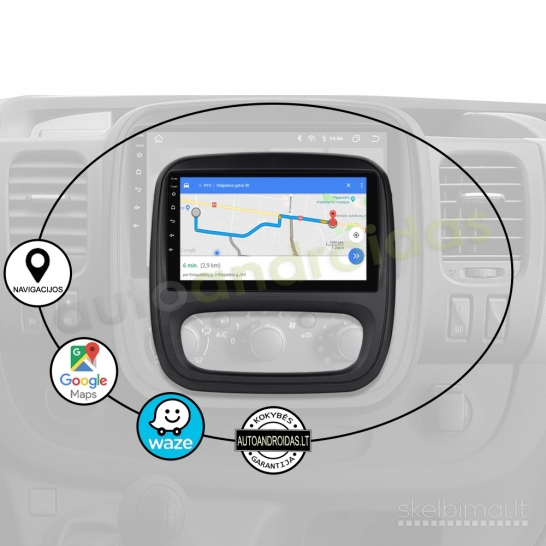 OPEL VIVARO RENAULT TRAFFIC 2014-21 Android multimedija navigacija automagnetola