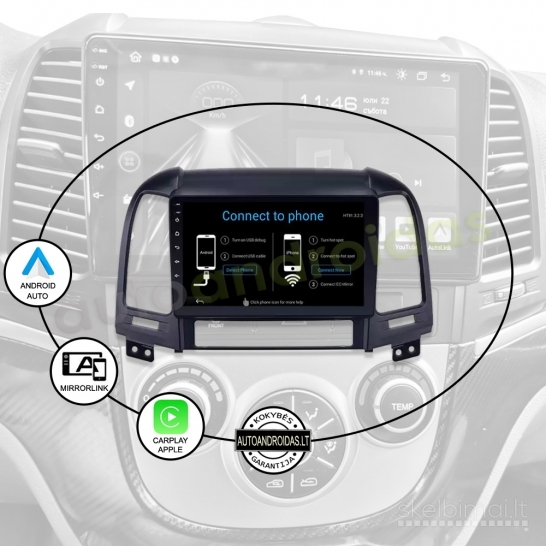 HYUNDAI SANTA FE 2005-12 Android multimedija navigacija automagnetola