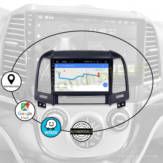 HYUNDAI SANTA FE 2005-12 Android multimedija navigacija automagnetola