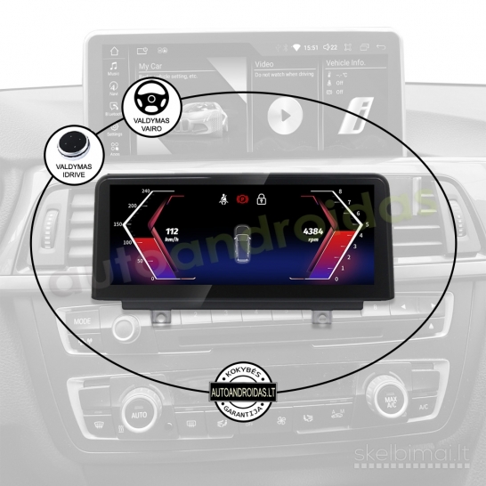 BMW 3 F30 F31 F34 BMW 4 F32 F33 2012+ Android multimedija automagnetola