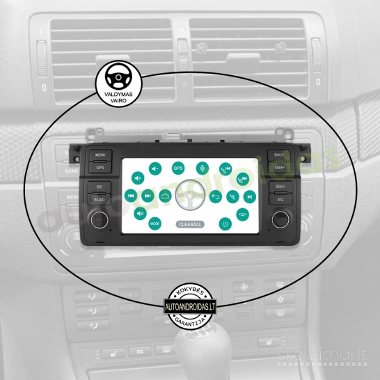 BMW 3 E46 1998-06 Android multimedija navigacija automagnetola