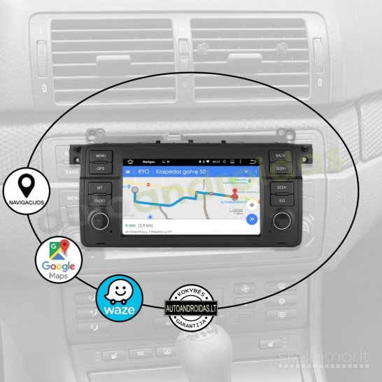 BMW 3 E46 1998-06 Android multimedija navigacija automagnetola