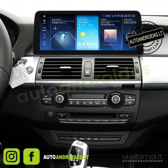 BMW X5 E70 X6 E71 Android multimedija navigacija 12" colių ekranu 