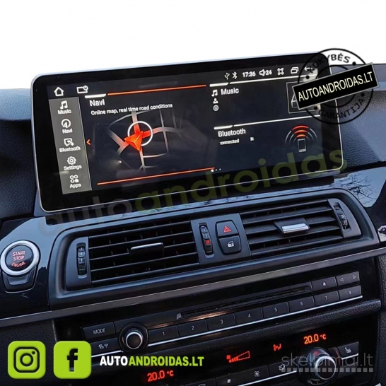 BMW 5 F07 F10 F11 Android multimedija navigacija 12" colių ekranu